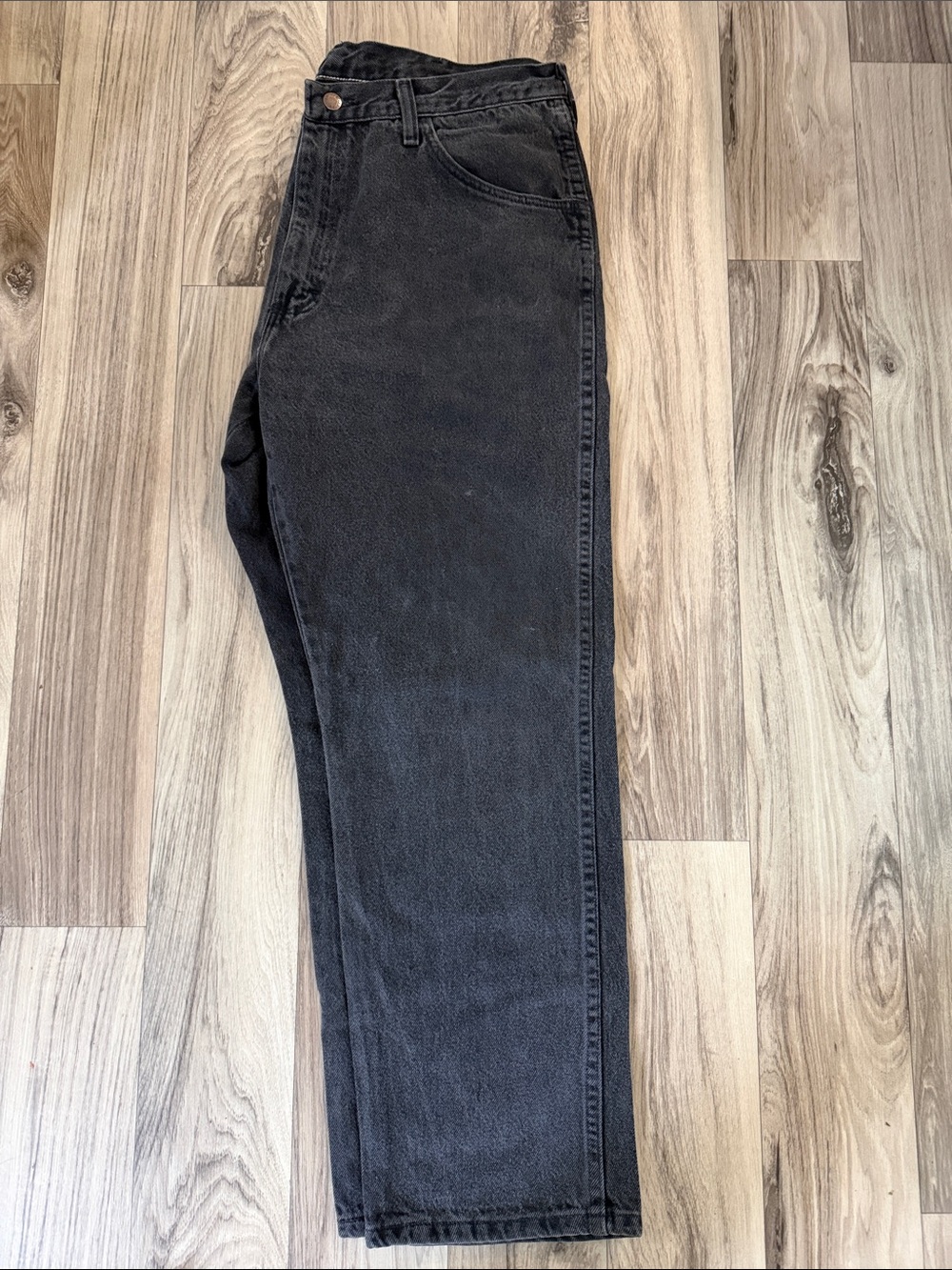 Men's Black Casual Straight-Leg Jeans